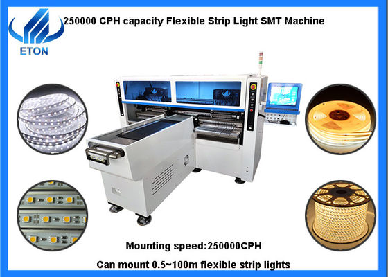 柔らかいストライプライトのためのピックアンドプレイスマシン 1M - 100M 250000CPH ダブルモジュールヘッド