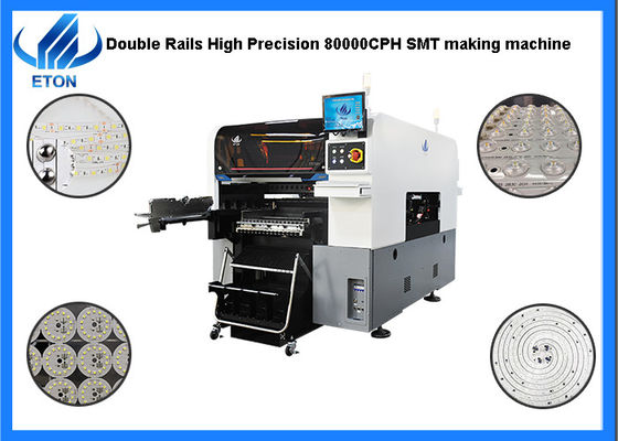 0201の部品のための高精度LEDの球根の一突きそして場所機械80000CPH