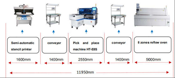 SMT機械を運ぶFPCB 1Mのコンベヤー1400*350 mm