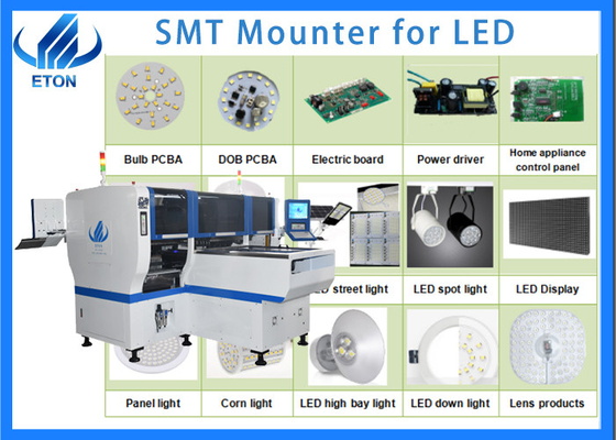 8kw SMT Mounterの倍の腕管/ストリップ/電球の光のための二重モジュールの二重速度