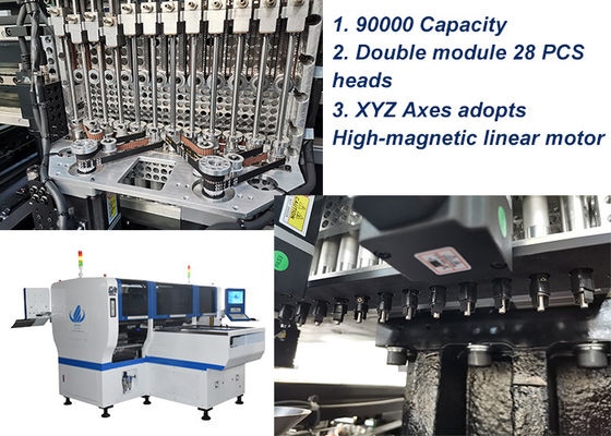 二重ヘッド SMT ピックアンドプレース マシン LEDライト/電気製品