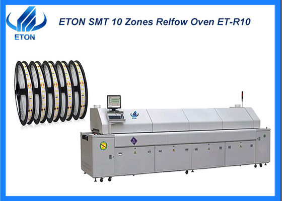 10 熱帯 50-700mm PCB リフローオーブン SMT 生産機械