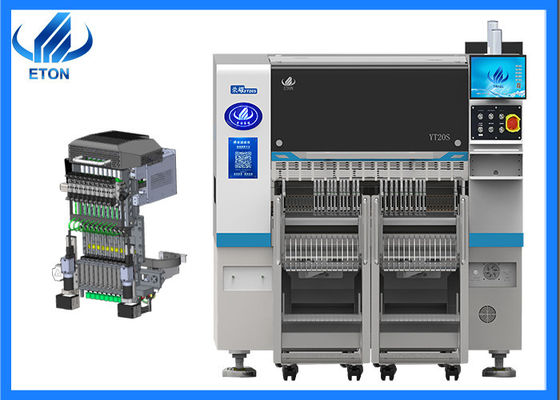 高容量104pcsフィッダーステーション SMTピックアンドプレイス 20つのマウントヘッドを持つマシン