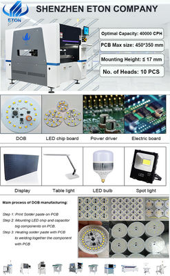 9000CPH自動SMTの一突きおよび場所機械8KW 0.04mm精密